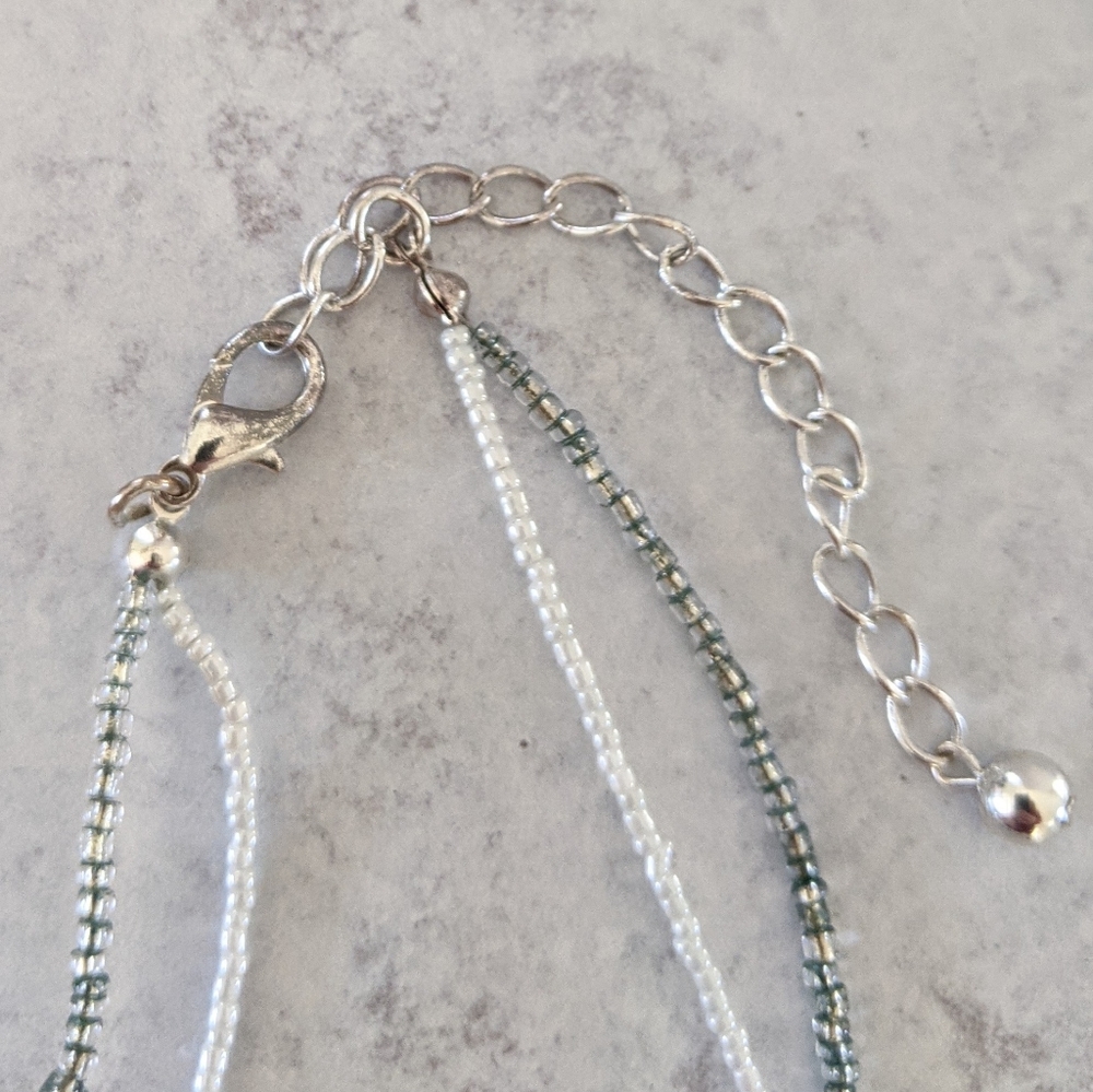 Orbit Interchangeable Pendant Hammered Silvertone… - image 5